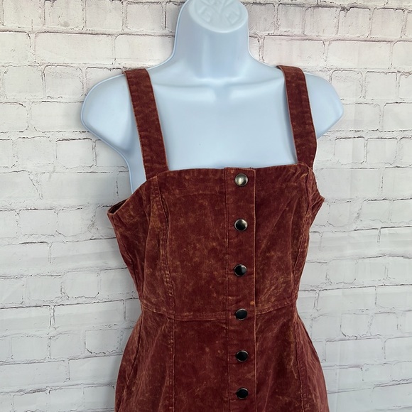 Aeropostal buttoned front  corduroy overall dress size small - Picture 7 of 16